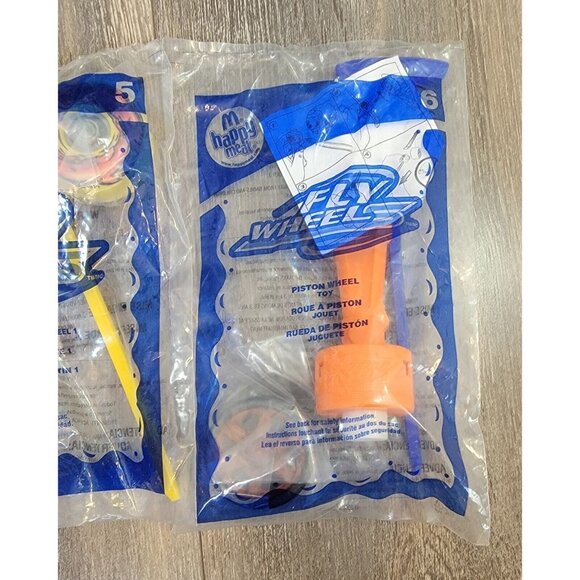 2007 McDonalds Fly Wheel Happy Meal Toys #4 #5 #6 LOT OF 4 SEALED - Picture 4 of 5